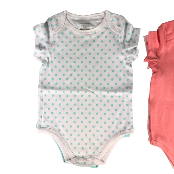 FIRST IMPRESSIONS Baby Girls 4-Pack Ice Cream Cotton Bodysuit Set - Picture 4 of 7